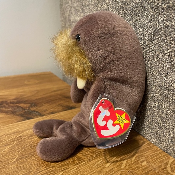 Ty Beanie Babies Jolly Walrus Brown 1996 – New Tag Protector VINTAGE - Picture 1 of 7